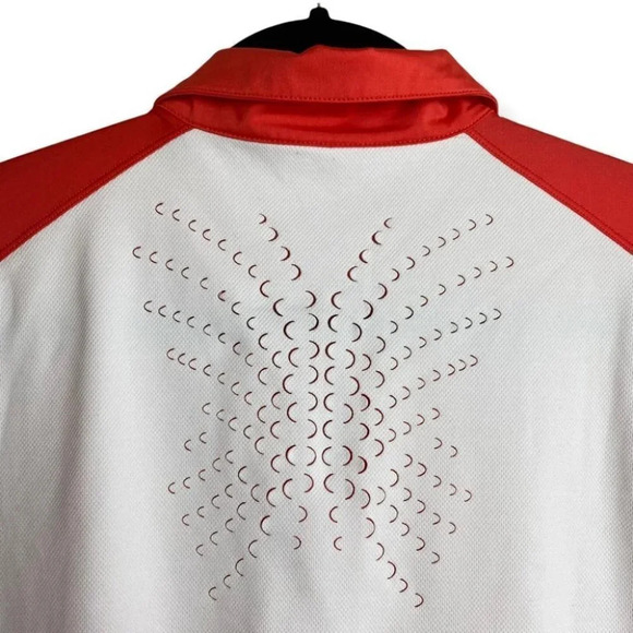 Nike Golf Fit Dry Coral Tee with White Breathable Back - Picture 4 of 10